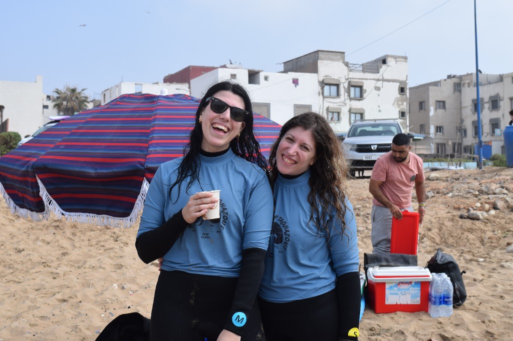 Happy guests after surf lesson at Taghazout